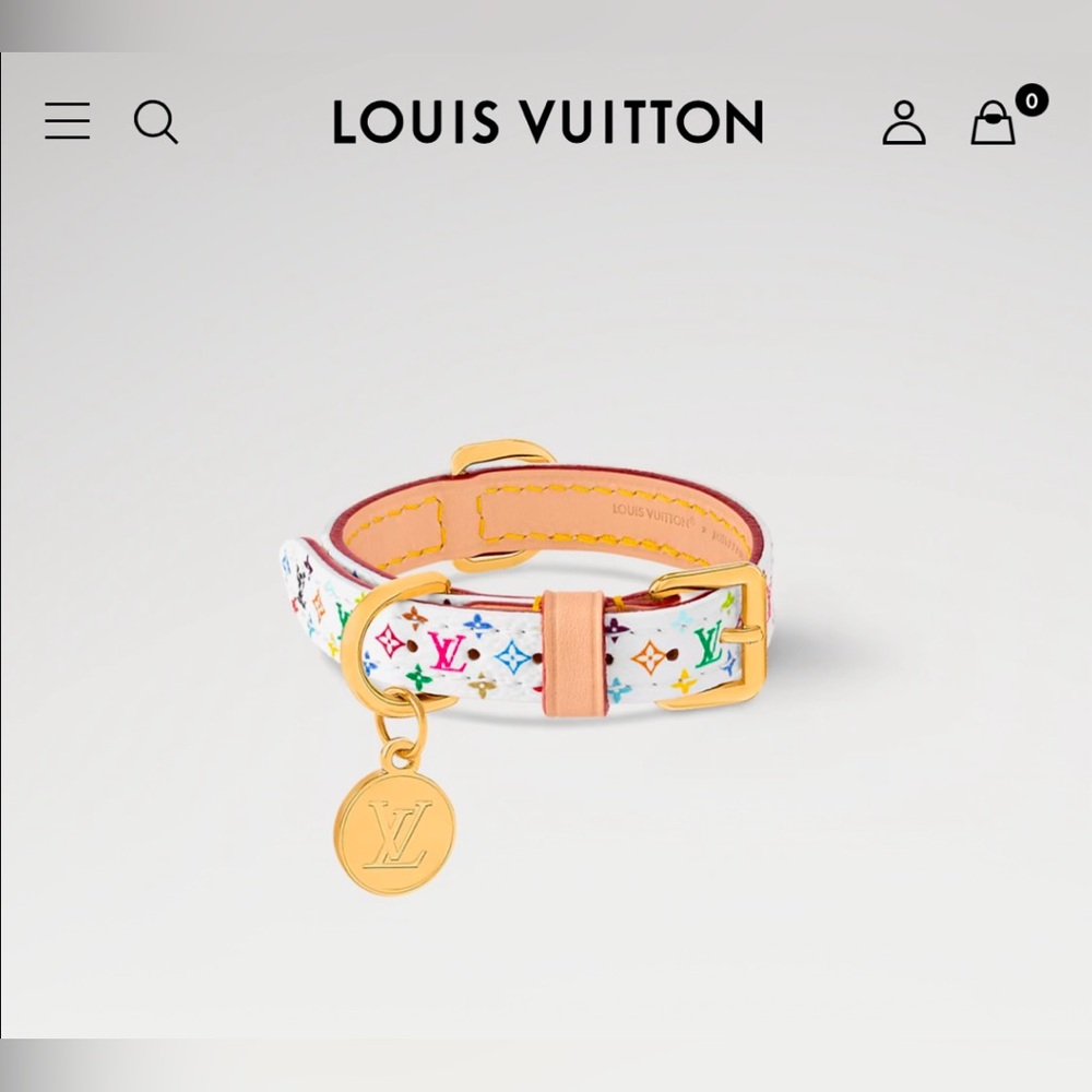 Louis Vuitton x Takashi Murakami Monogram Multicolor NWT Dog Collar XS 💕